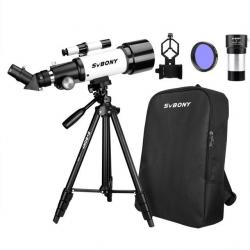 SVBONY SV501P Télescope Astronomique Portable 70 mm Réfracteur Télescope Optique Multicouche +Sac