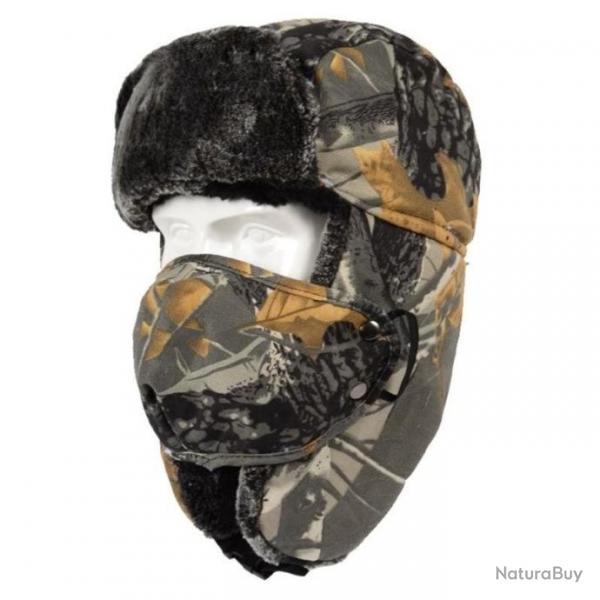 Cagoule polaire camouflage avec coupe vent amovible - Camouflage n3