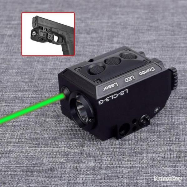Combo pointeur laser vert et lampe led