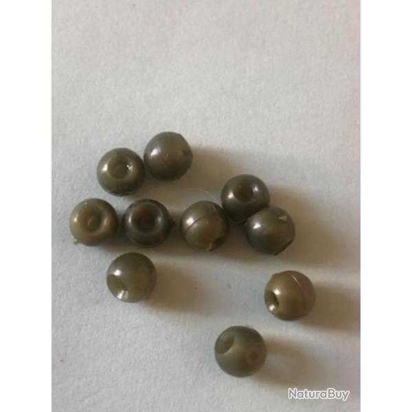 10 perles diam 5 mm molle peche carnassier
