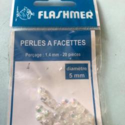 20 perles facette diam 5 mm peche mer