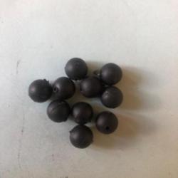 20 perles noir diam 8 mm peche silure
