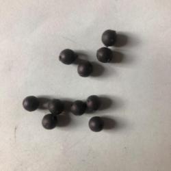 10 perles noir diam 6 mm peche silure