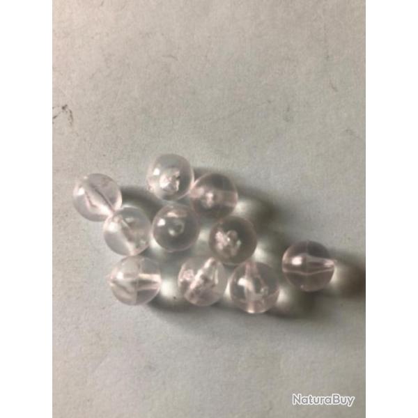 10 perle dure cristal diam 8 mm peche mer