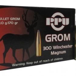 20 Munitions PARTIZAN Grom cal.300 Win Mag 170gr