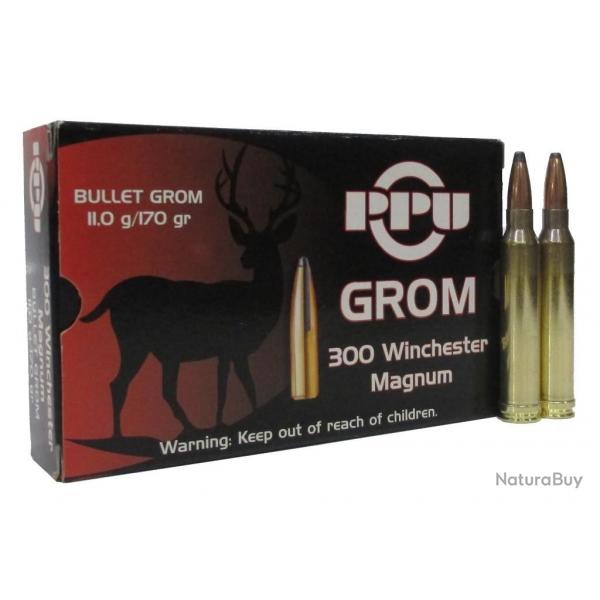 20 Munitions PARTIZAN Grom cal.300 Win Mag 170gr