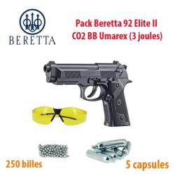 Pack Beretta 92 Elite II (2) CO2 BB Umarex (3 joules)