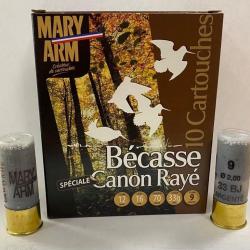 10 CARTOUCHES MARY ARM BECASSE BJ CALIBRE 12/70 PLOMB 9