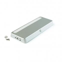 Applique Led rechargeable 85lm 1W 4000K avec détecteur de mouvement gris métallisé 5028625 Emuca