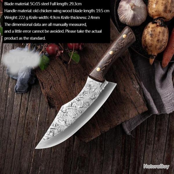 Couteau de Boucher Pro Forg en Inox, Modele: 1