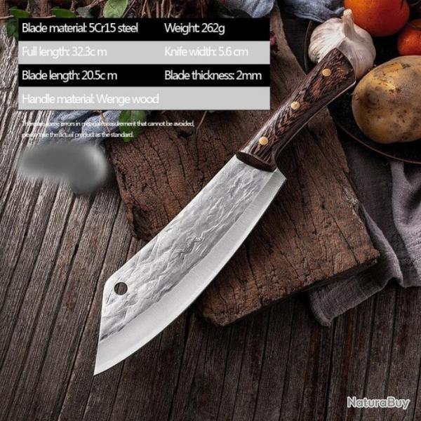Couteau de Boucher Pro Forg en Inox, Modele: 2