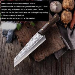 Couteau de Boucher Pro Forgé en Inox, Modele: 3
