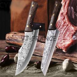Couteau de Boucher Pro Forgé en Inox, Modele: 2pcs