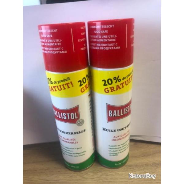 LOT DE DEUX BOMBES GRATUIT 20 % DE PRODUITS BOMBE D'HUILE SPRAY 240 ML