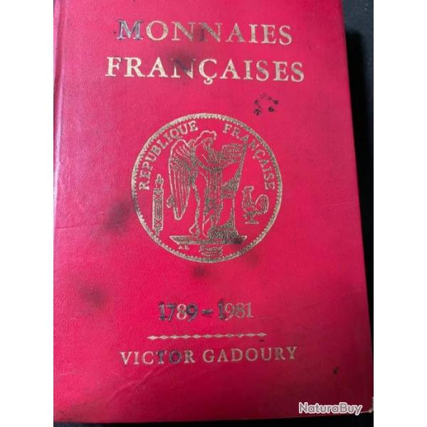Livre Monnaies Franaises Rpublique Franaise 1789 -1981 par Victor Gadoury