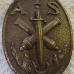 Rare plaque d'identité en bronze d'un ouvrier de l'arsenal de Tarbes (fabrique de munitions)