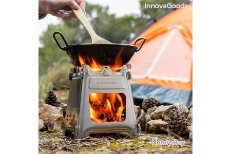 Innovagoods - Réchaud de camping pliable en acie…