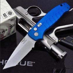 Couteau Automatique Hogue Ballista Blue AUTO Lame Tanto Acier CPM-154 Manche Alu Made USA HO64123