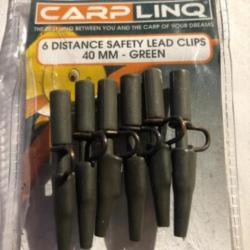 12 clip plomb métal +rubber tail 40 mm vert.distance safety lead clip Pêche carpe Carplinq OCCASION