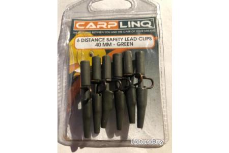 114 clip plomb métal rubber tail 40 mm vert.distance safety lead clip. Pêche  carpe Carplinq OCCASION - Clip Plombs (9442813)
