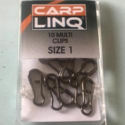 20 multi clip T 1  Carplinq pêche carpe.agrafe