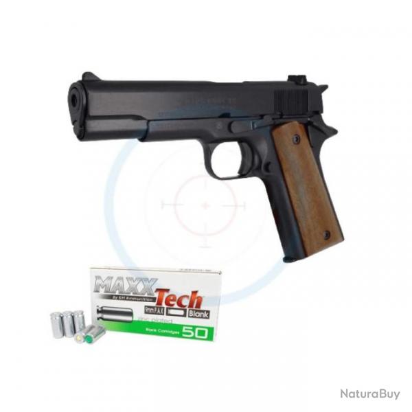 Pack pistolet  blanc Kimar 911 Bronze cal 9mm PAK