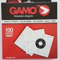 Lot de 100 cibles cartonnées Gamo 14 × 14 cm