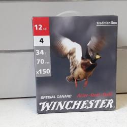 6541 LOT DE 150 CARTOUCHES WINCHESTER SPECIAL CANARD ACIER CAL12 CH70 34G NEUF