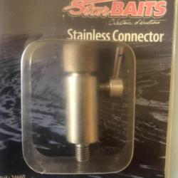 1 stainless connector ref 24660 pêche carpe starbaits accessoire pique ou rod pod