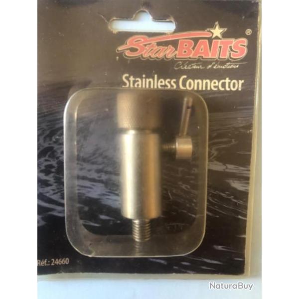 1 stainless connector ref 24660 pche carpe starbaits accessoire pique ou rod pod