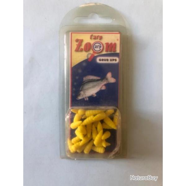 30 asticot plastique imitation appt artificiel jaune maggot pche carpe carpzoom