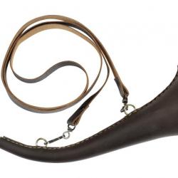 Corne d'appel ronde gainée cuir 31 cm Axel Club Interchasse