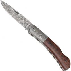 Couteau Haller Damascus Steel en bois de serpent