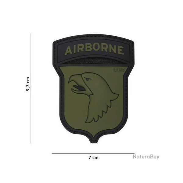 Patch 3D PVC Airborne 100st OD & Noir (101 Inc)