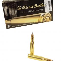 Munitions SELLIER BELLOT calibre 308 Win SPCE 180gr - 11.7g x20