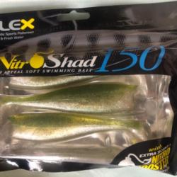 4 illex nitro shad 150 green sprat . Leurre souple pêche silure