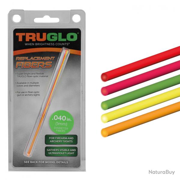 Set de 5 fibres optiques fluo monocolores assorties-Couleurs assorties - 0,75 mm
