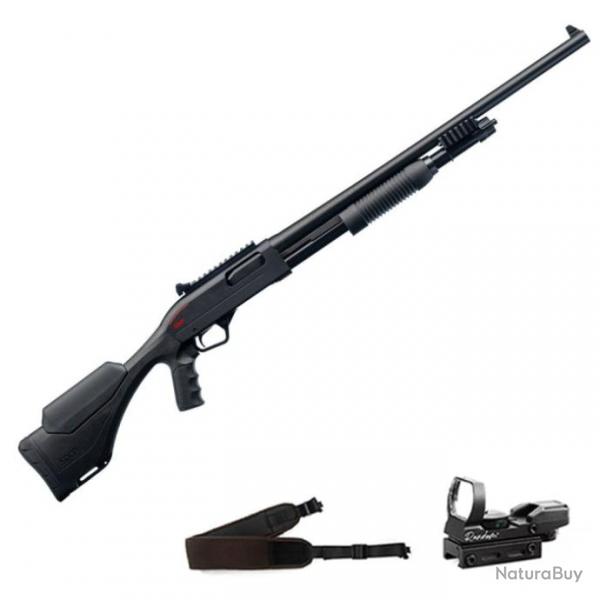 Pack Tactique - Fusil  pompe Winchester SXP Xtrem Defender Rifled - Cal. 12/76 - 12/76 / Noir
