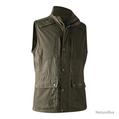 Gilet De Chasse En Daim Oxford Blue - Taille XL, Kaki, Fermeture Zip Et Pression