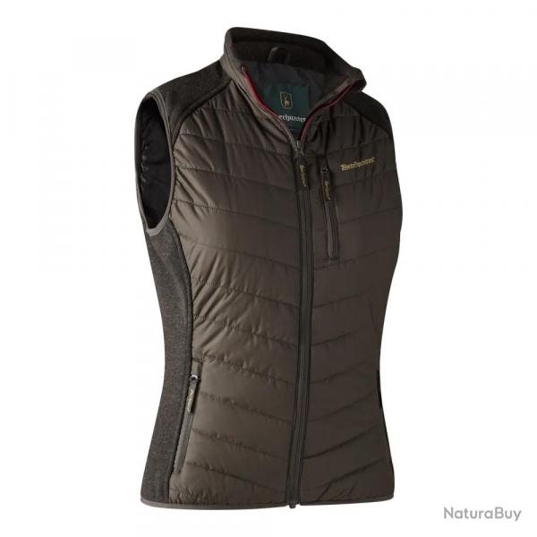 Gilet Doudoune Sans Manches Femme Deerhunter Caroline Brown Leaf
