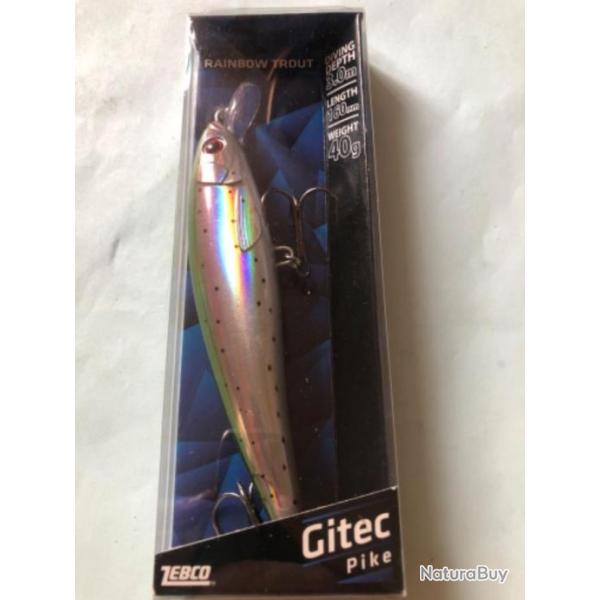 1 gitec pike 16 cm 40 gr rainbow trout Leurre dur pche trane zebco