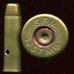 .357 Magnum Spécial Police Française - balle laiton méplate pour intervention - neutralisée