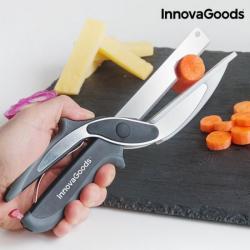 Couteau-Ciseau avec Mini Planche à découper intégrée InnovaGoods® Scible
