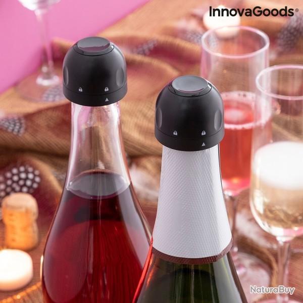 Bouchon pour Bouteille de Champagne InnovaGoods Fizzave - 2 Pices