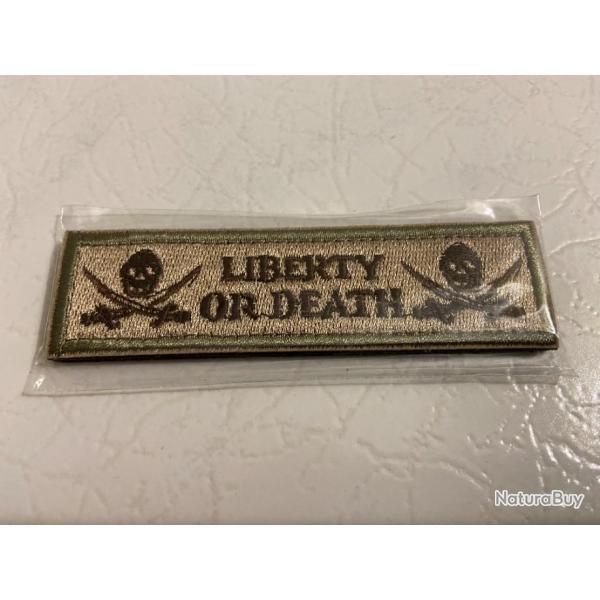 cusson patch "Liberty or death" Neuf
