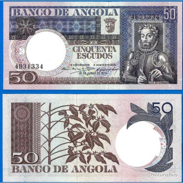 Angola 50 Escudos 1973 NEUF Escudo Afrique Billet Colonie Portugal Banco de Angola