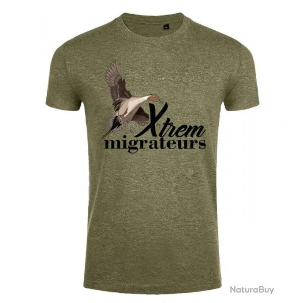 Tee shirt pilet vert chin XTREM MIGRATEURS