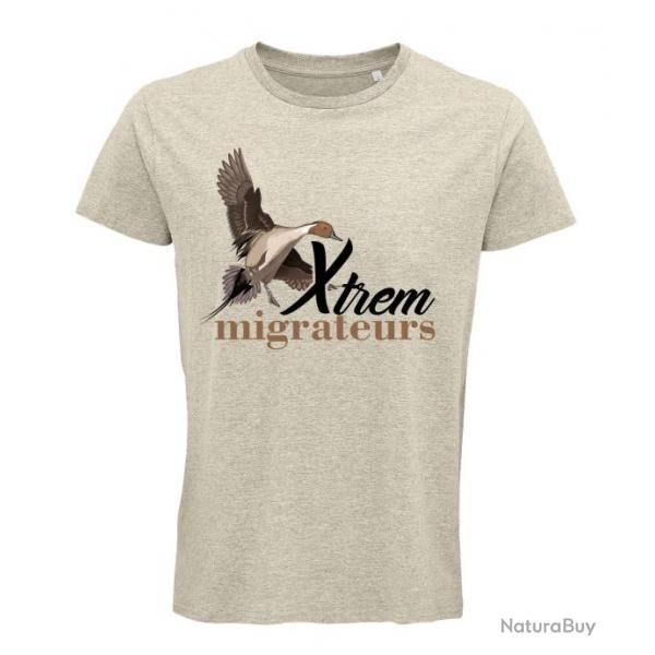 Tee shirt pilet beige chin XTREM MIGRATEURS