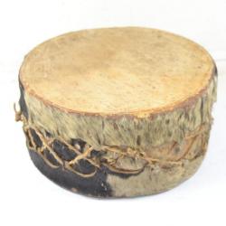 Ancien tambour en peau / cuir africain tamtam ? Déco africaine Afrique musique