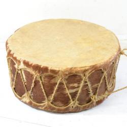 Ancien tambour en peau / cuir africain tamtam ? Déco africaine Afrique musique chaman